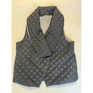 Soft Surroundings Snowline Vest Diamond Quilted Fleece Puffer Jacket Size PM